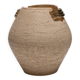 textured ceramic egg-shaped vase, 1940s