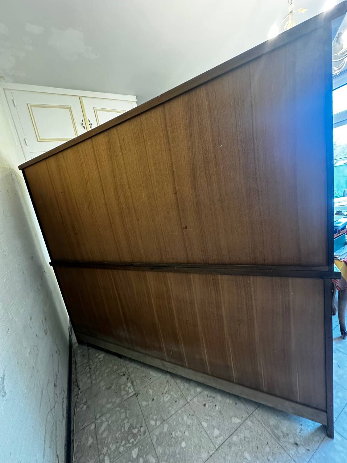 Rustic two-body buffet in oak from the 1960s.