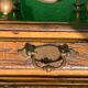 1950s Italian brass and wood wine rack with drawer