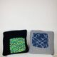 Pair of vintage crochet cushions, 1970s