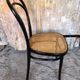Bistrot wood & seat canned chair 70s vintage