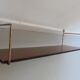 Gold metal shelf and formica veneer 60s