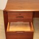 Vintage desk by Wilhelm Renz in double-sided teak, 1960s