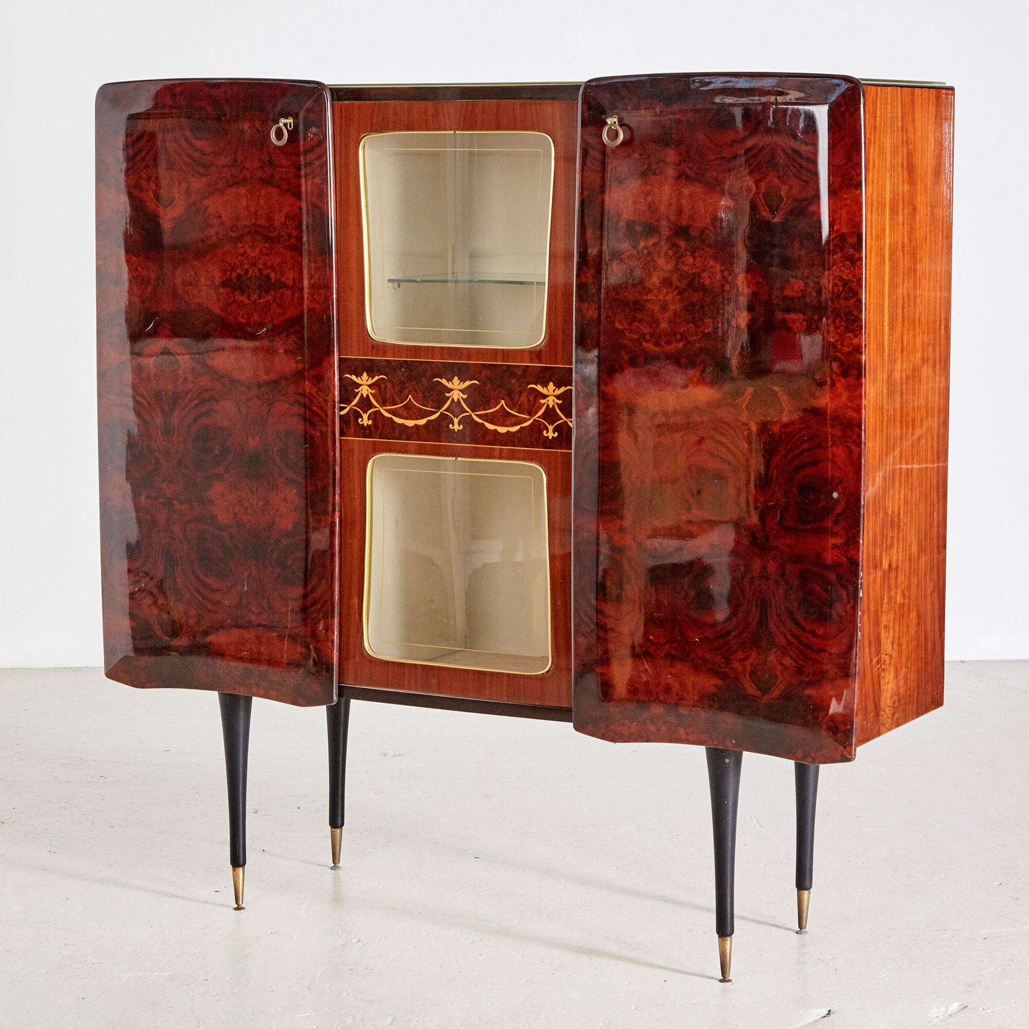 Italian walnut highboard