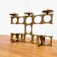 Brutalist metal candlestick from the mid-century by Heinz Goll