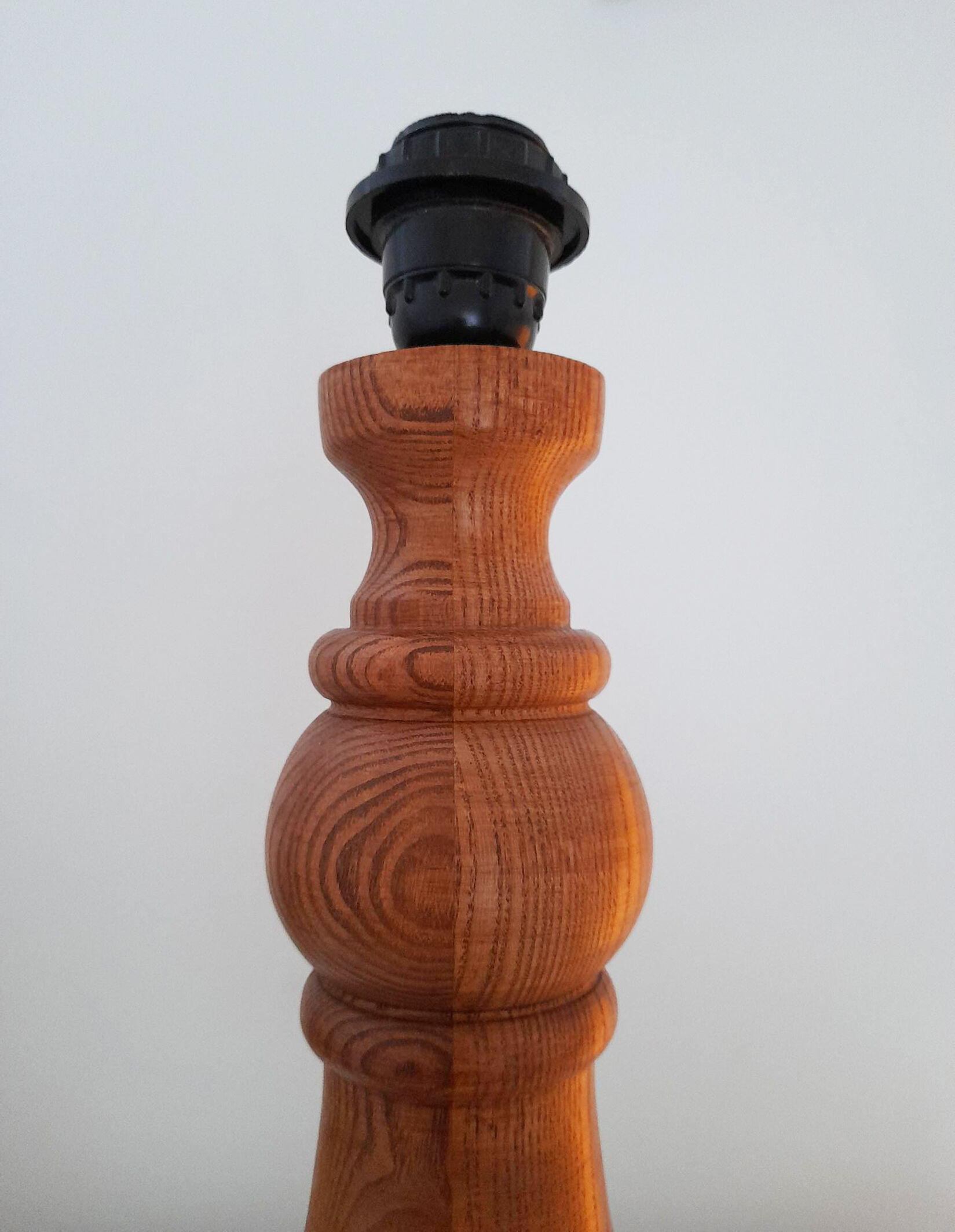 Antique turned wooden lamp base