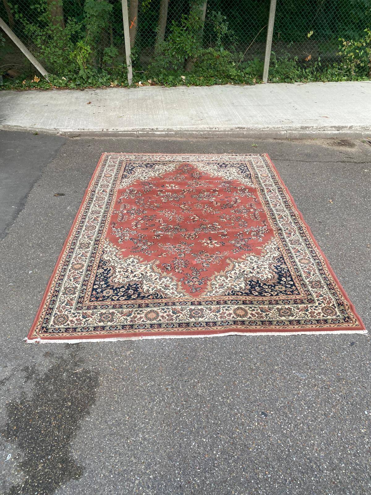 Burgundy Persian wool rug Khorassan 200x300cm