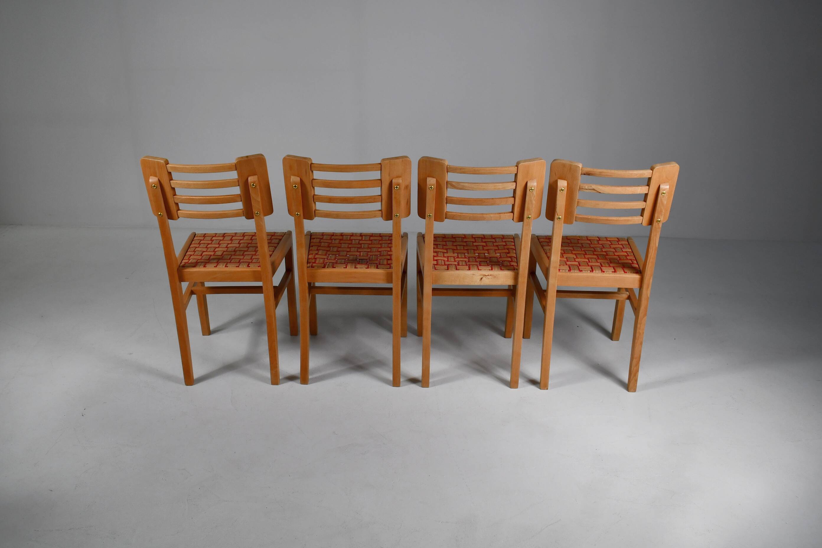 Vintage dining chairs x4 1950s by Pierre Cruège