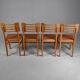 Vintage dining chairs x4 1950s by Pierre Cruège