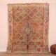 Peach Vintage Moroccan Rug 170 x 230 cm, Berber Wool Rug, Handmade Boho Rug