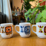 Set of 6 cups mobil years 70