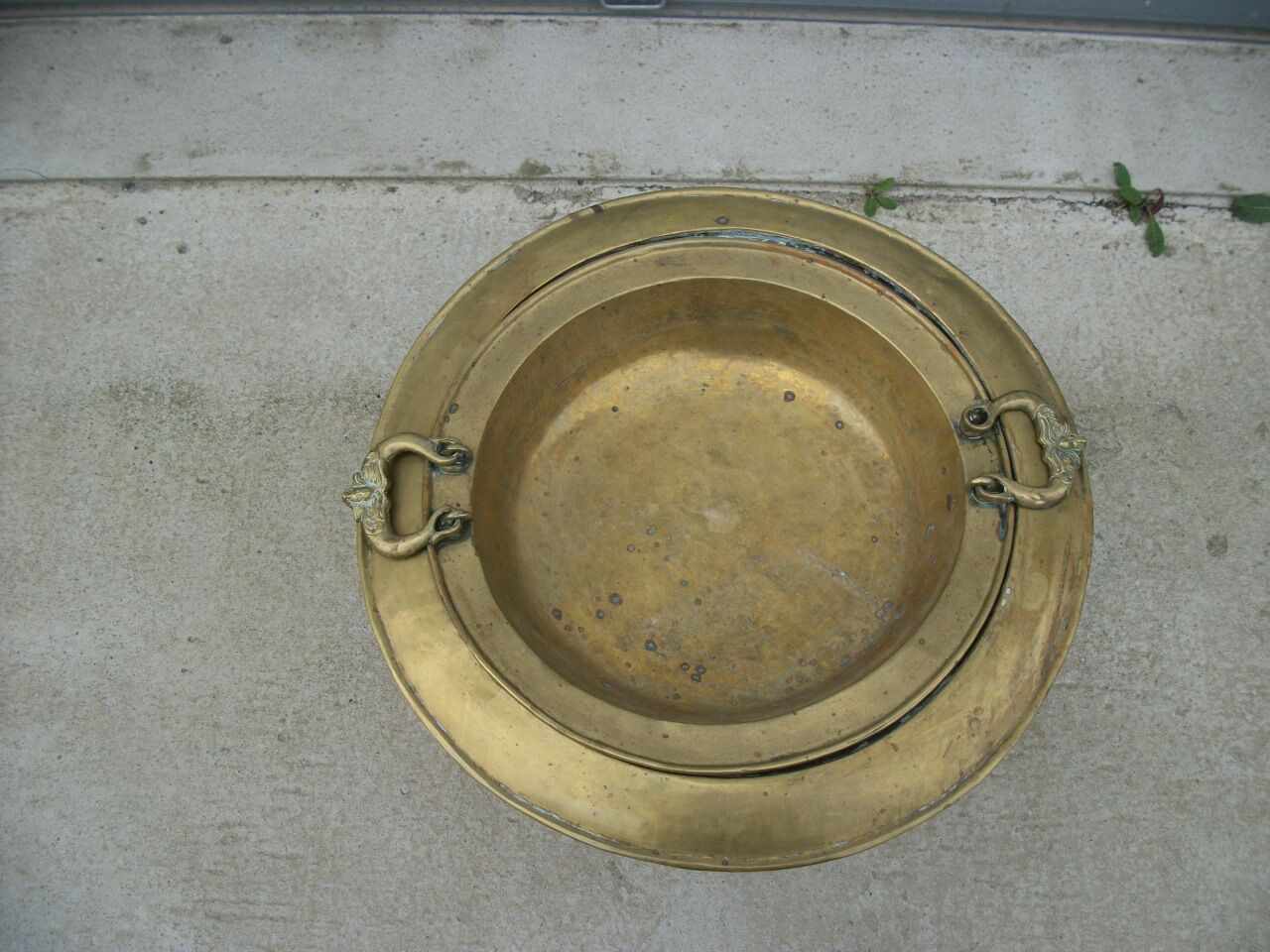 Copper and brass brazier