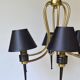 1950 six-armed brass cage chandelier