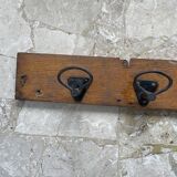 Long antique wall coat rack 186cm