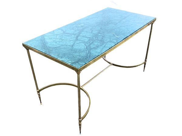 Table basse laiton et Marbre design 1960'