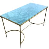 Coffee table brass and marble design 1960'