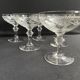 6 guilloché crystal champagne glasses – Art Nouveau