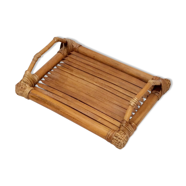 Plateau en bambou et rotin dimension