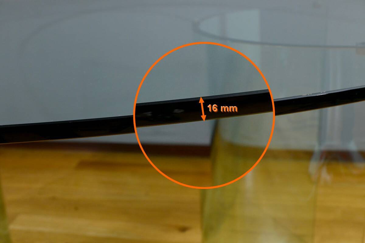 Oval Glass Table, attributed to Fiam, Italy – 1980