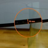 Oval Glass Table, attributed to Fiam, Italy – 1980