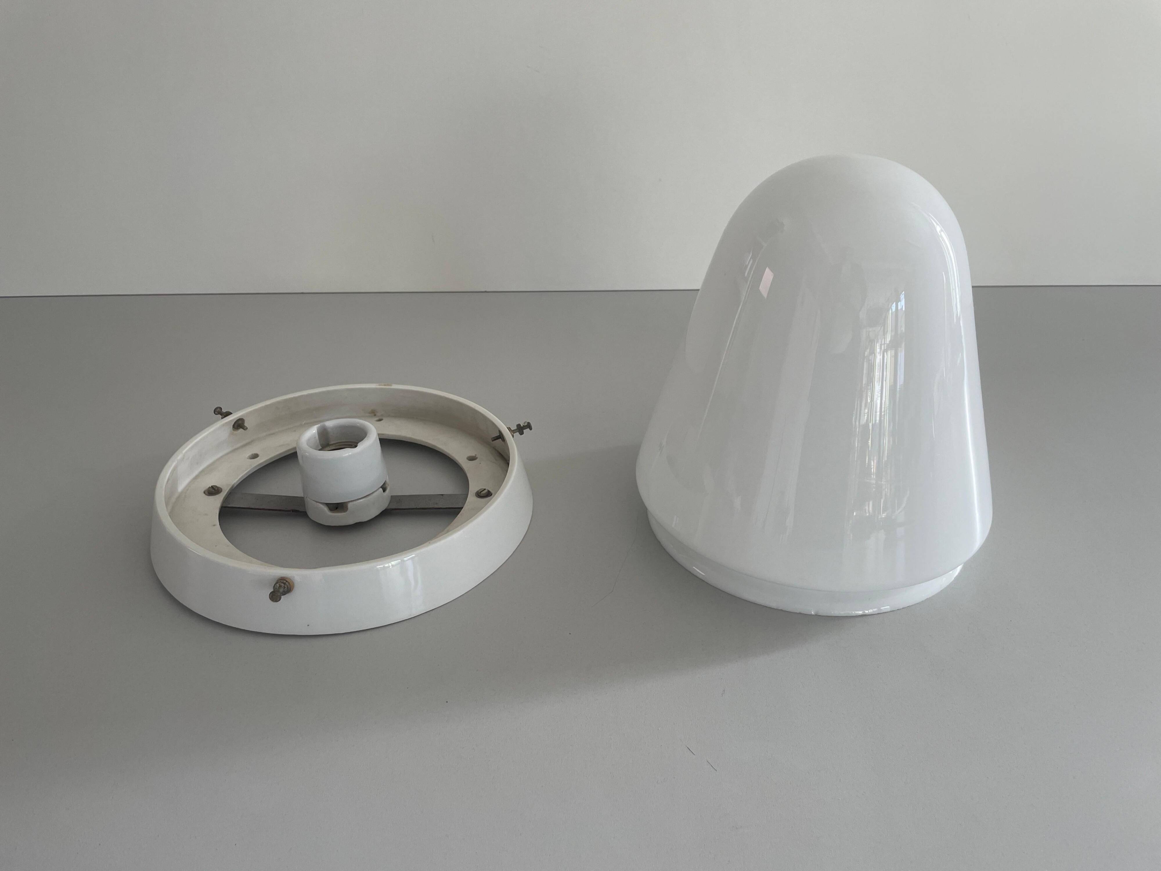 Flush-mounted Art Deco ceiling light with ceramic base, 1940s, Germany