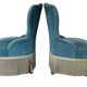 Paire de fauteuils crapaud velours bleu 1970