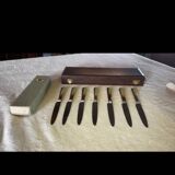Salad server with 8 dessert knives