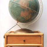 Very large illuminated world map by Illumina Proloisirs from 1964