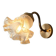Superb Vintage Wall Light Flower in Glass Paste & Brass - Art Deco