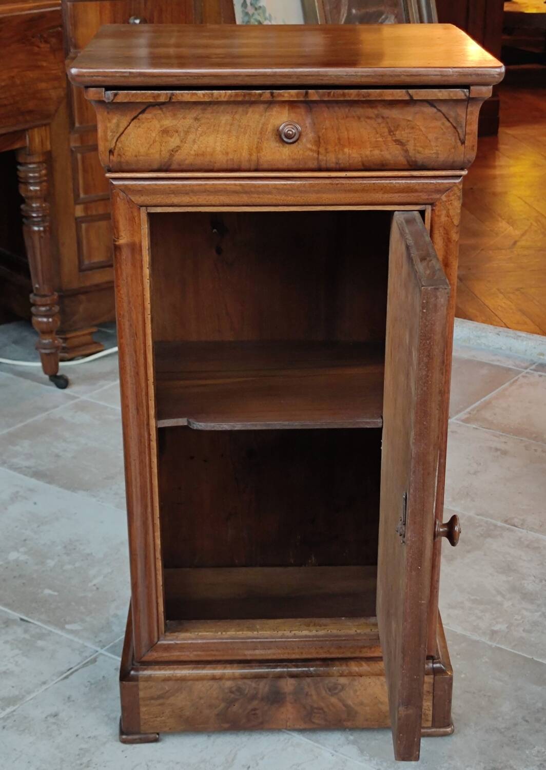 Old bedside furniture side table louis philippe