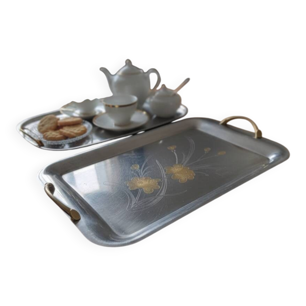 Grand Plateau de Service Décoratif Vintage Rétro #PLMR