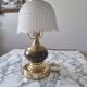 Lampe doré opaline vintage