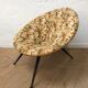 Vintage round tripod chair, 60s