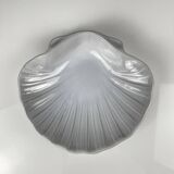 Large scallop shell platter, Emile Henry, France, mid-20th century.
