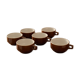 Lot de six tasses de bistrot style Apilco