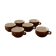 Lot de six tasses de bistrot style Apilco