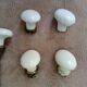 set of 5 old porcelain door handles
