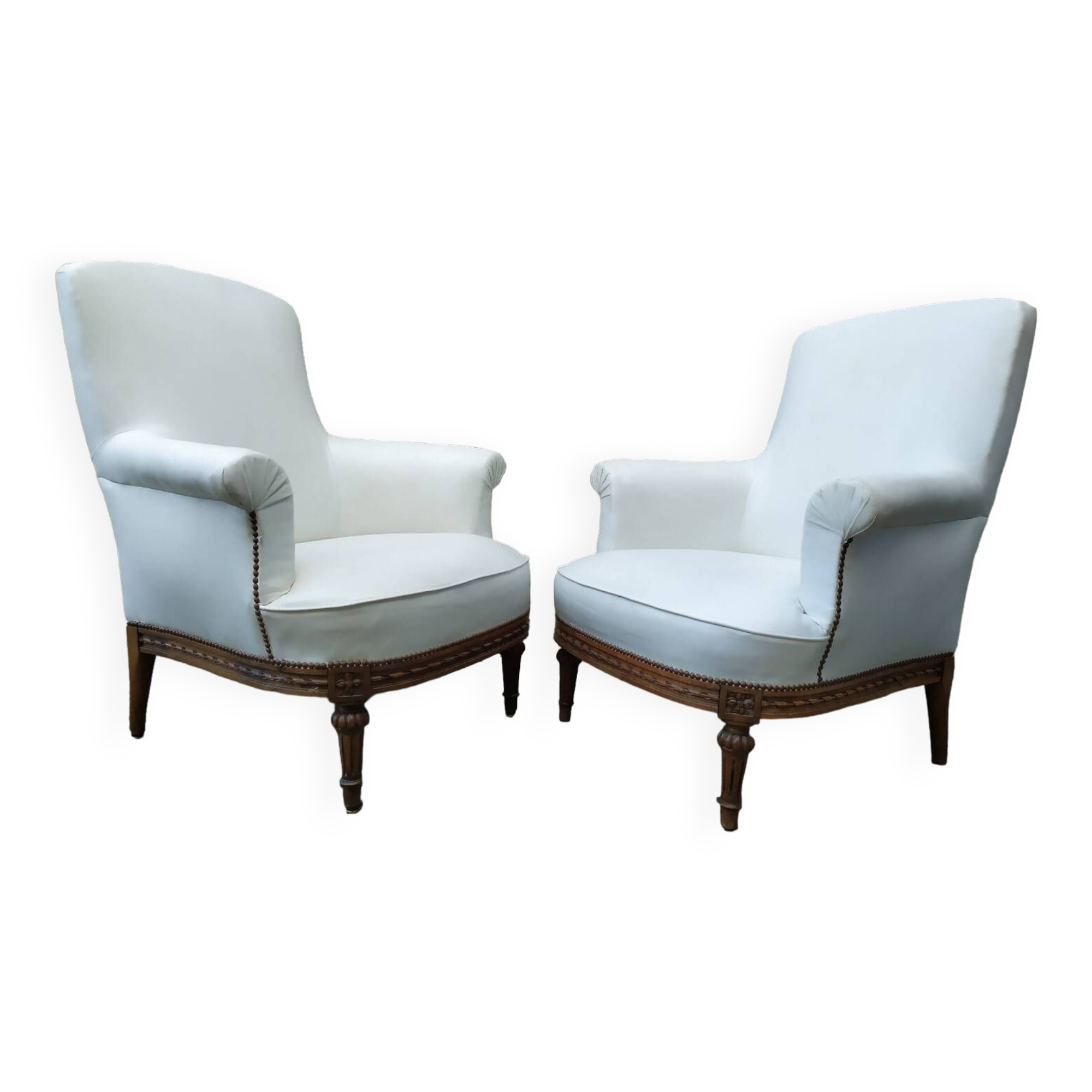 Paire de fauteuils Louis XVI