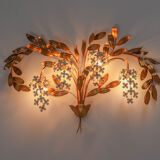 Applique murale Hans Kögl dorée du milieu du siècle