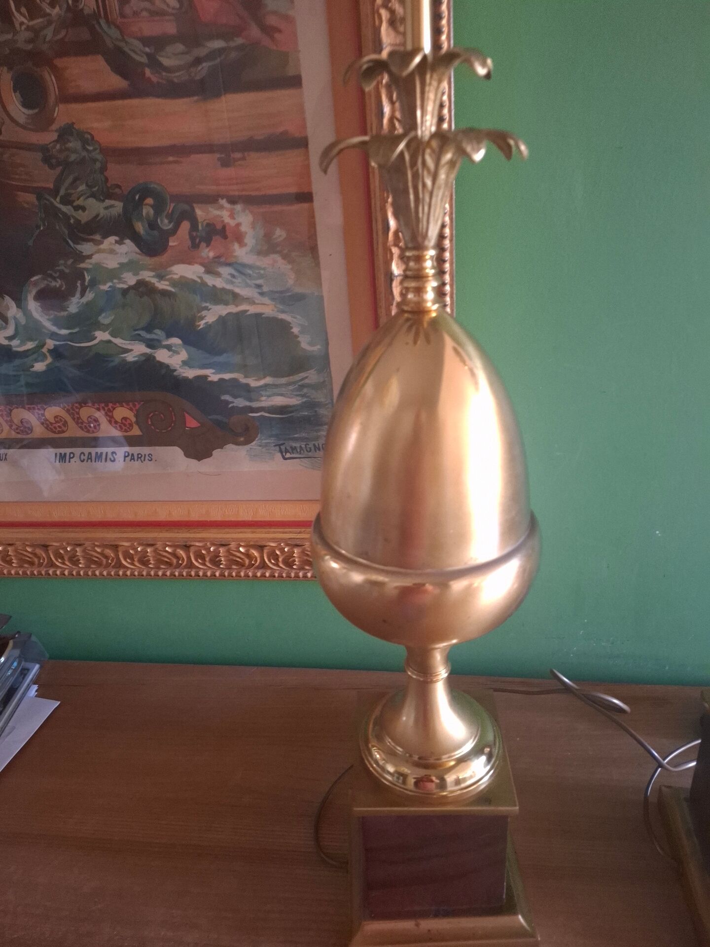 Lampe ananas Hollywood regency