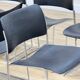 Ensemble de 8 chaises par David Rowland (en métal noir)