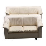 Vintage 2-Piece Leather Sofa Set — 2-Seater + 3-Seater — Second Half of the