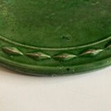 Green glazed clay trifle 1950 Aegitna Vallauris