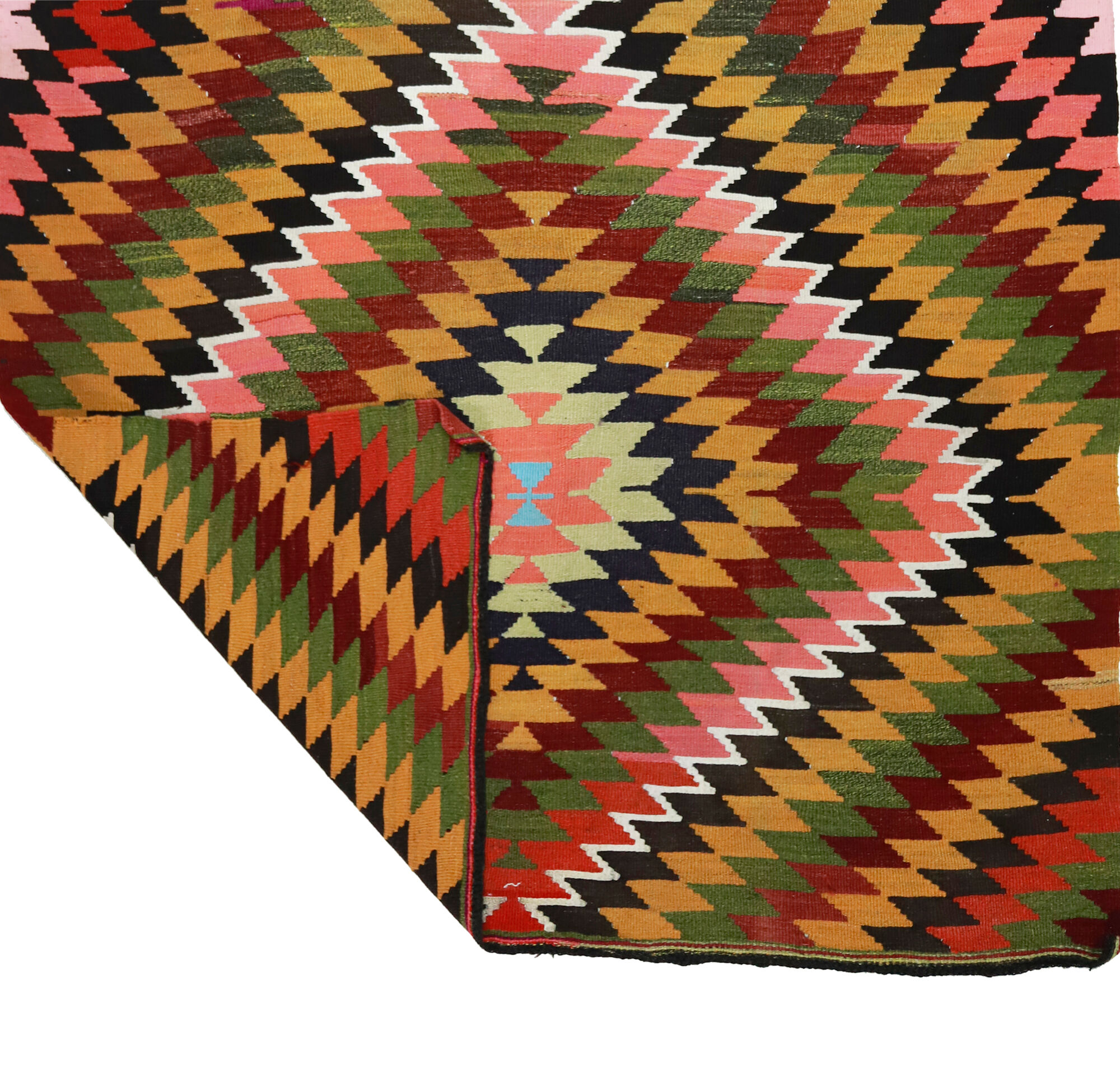 Anatolian handmade kilim rug 295 cm x 173 cm
