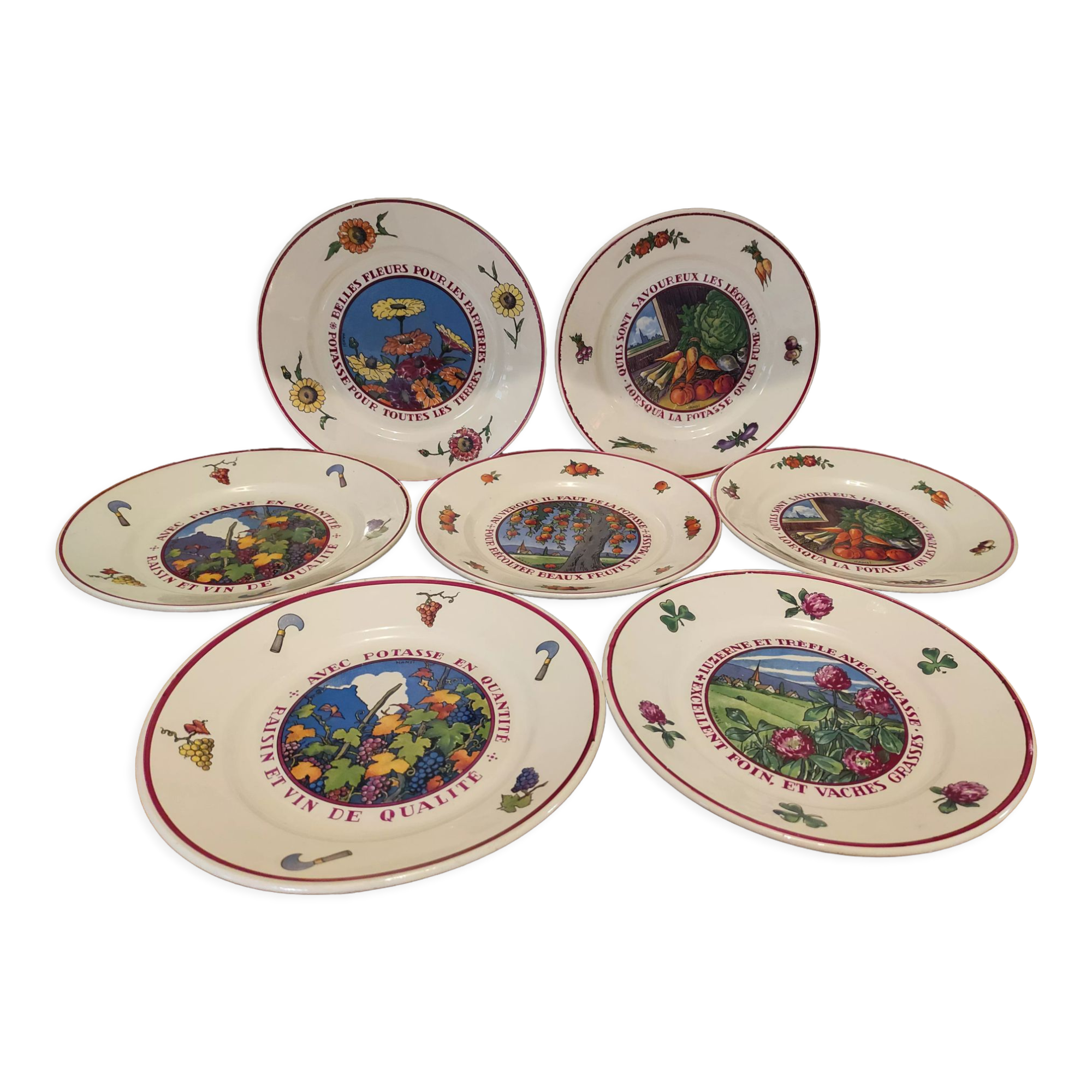 Lunéville 7 flat plates Potash by Hansi