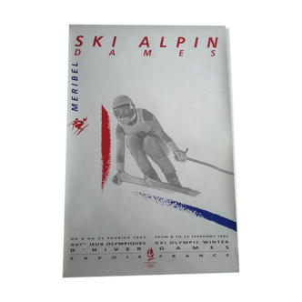 Albertville Olympic Games Alpine Ski Ladies Poster