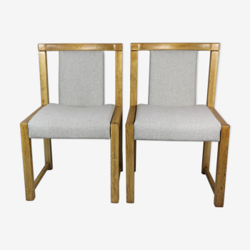 Vintage beige dining chairs, 1970s, set of 2