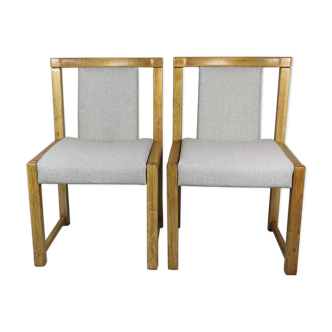 Vintage beige dining chairs, 1970s, set of 2