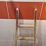 Vintage pine towel rack shelf ladder