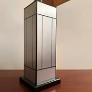70s brushed aluminum lamp